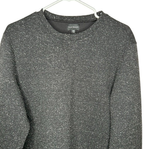 Club Monaco Women’s Speckled Pullover Sweatshirt Gray Large - Picture 2 of 5